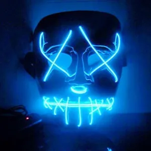 Halloween Mask LED Light Up Funny Masks The Purge Election Year Great Festival Cosplay Costume Supplies Party Masks Glow In Dark
