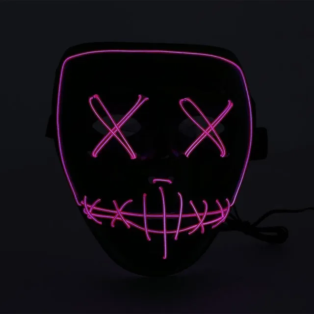 Halloween Mask LED Light Up Funny Masks The Purge Election Year Great Festival Cosplay Costume Supplies Party Masks Glow In Dark