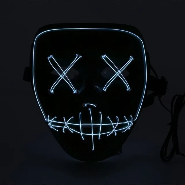 Halloween Mask LED Light Up Funny Masks The Purge Election Year Great Festival Cosplay Costume Supplies Party Masks Glow In Dark