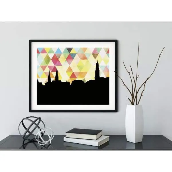 Hamburg, Germany geometric skyline