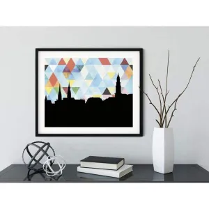 Hamburg, Germany geometric skyline