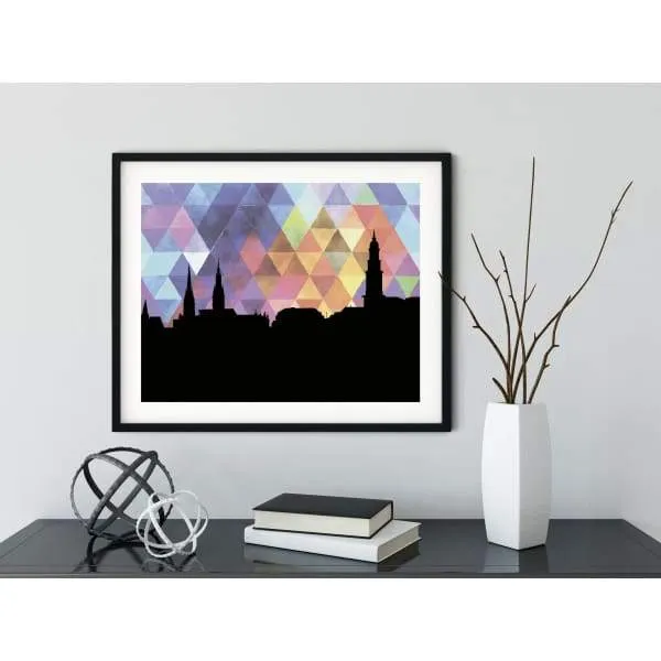 Hamburg, Germany geometric skyline