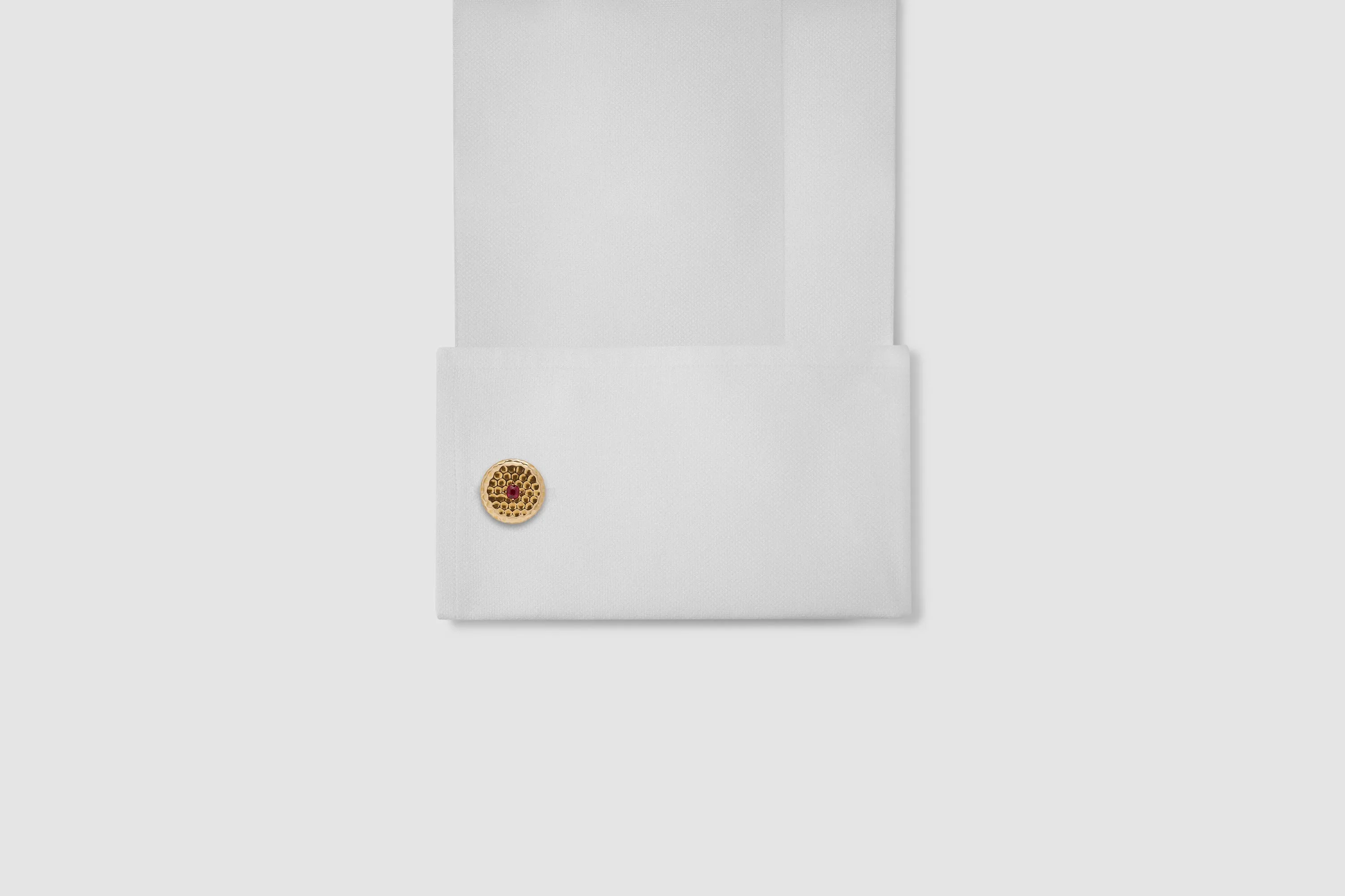 Hammered Gold Multi Stone Cufflinks