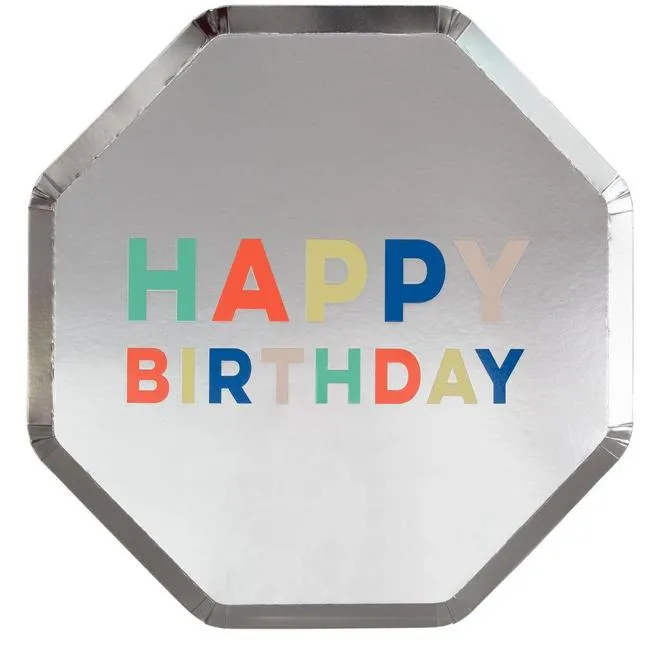 Happy Birthday Palette Dinner Plates