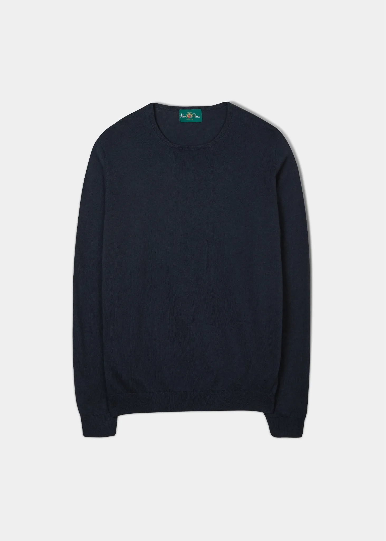 Harlington Luxury Cotton Jumper In Dark Navy