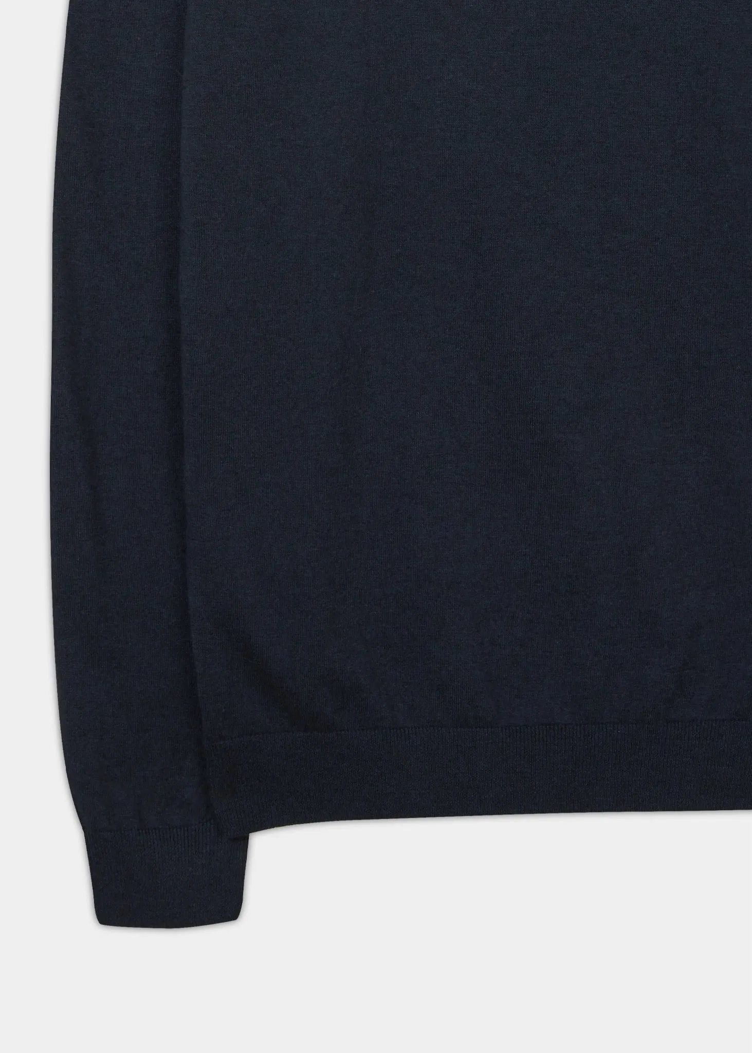 Harlington Luxury Cotton Jumper In Dark Navy