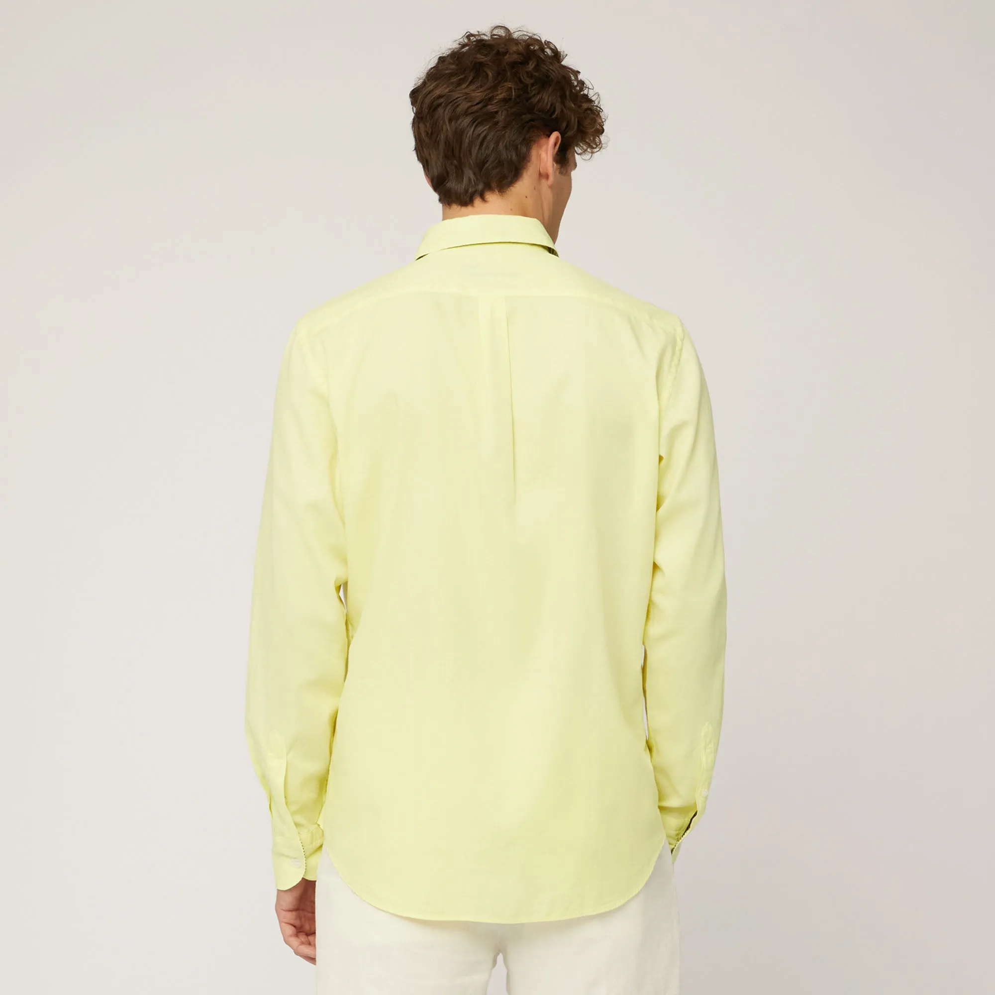 Harmont & Blaine Solid Shirt with Contrast Cuff - Yellow