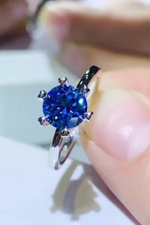 Hazel Blues® | 1 Carat Moissanite 6-Prong Solitaire Ring