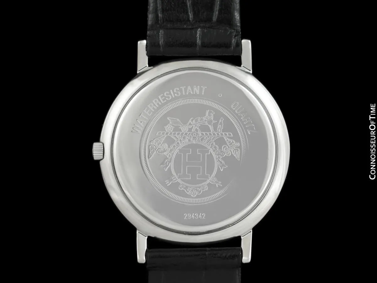 Hermes Meteore Mens Luxury Watch - Stainless Steel & Solid 18K Gold