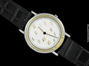 Hermes Meteore Mens Luxury Watch - Stainless Steel & Solid 18K Gold