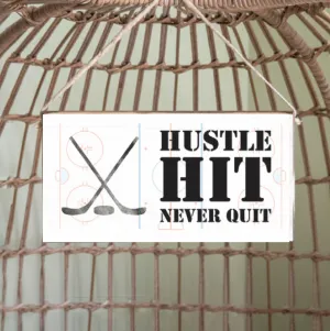 Hockey Twine Hanging Sign