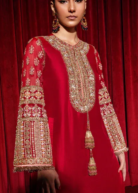 Hussain Rehar Luxury Silk Embroidered Collection The Guestlist AIMER