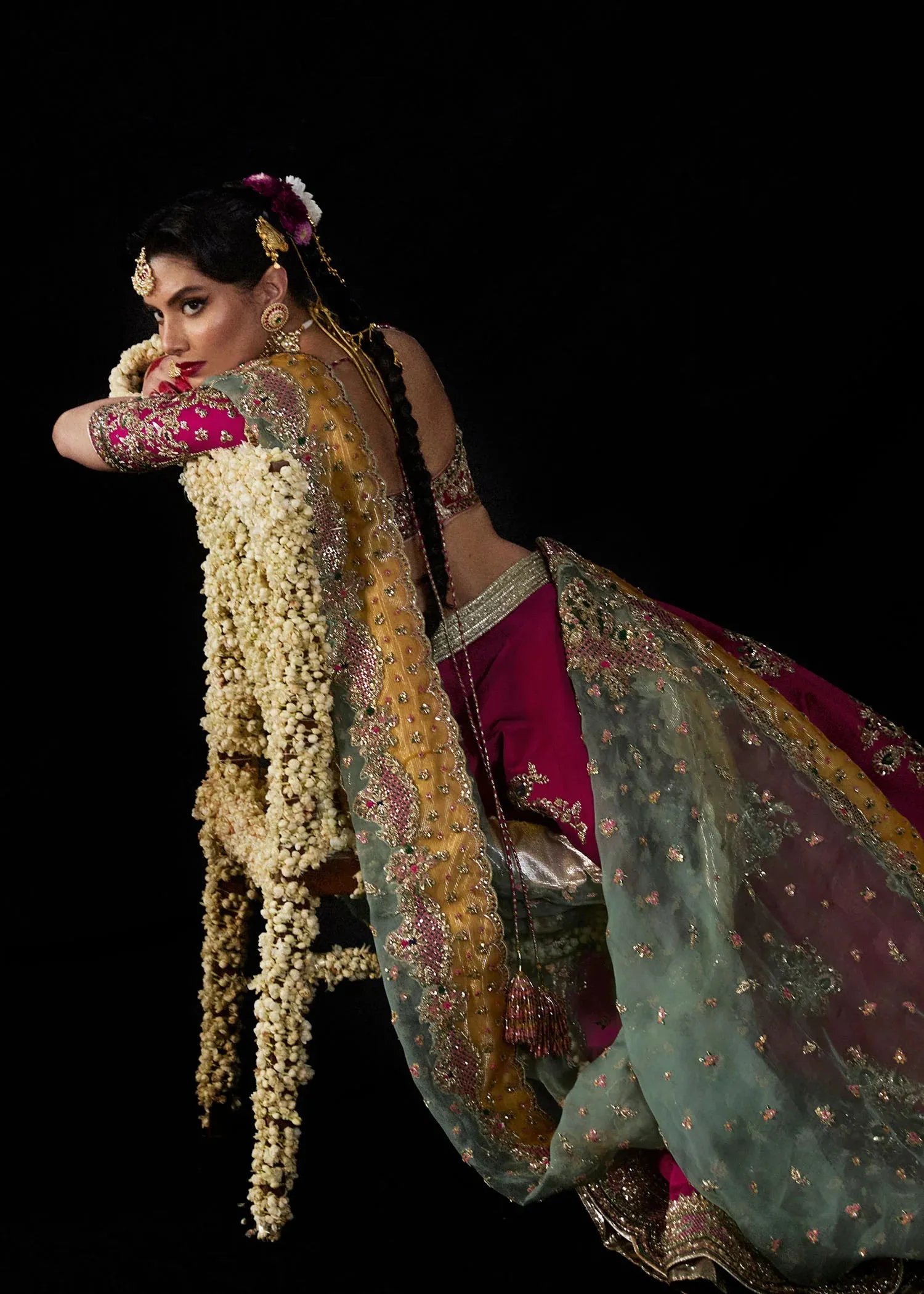 Hussain Rehar Wedding Festive Luxury Raw Silk Hand Made Collection LAAL