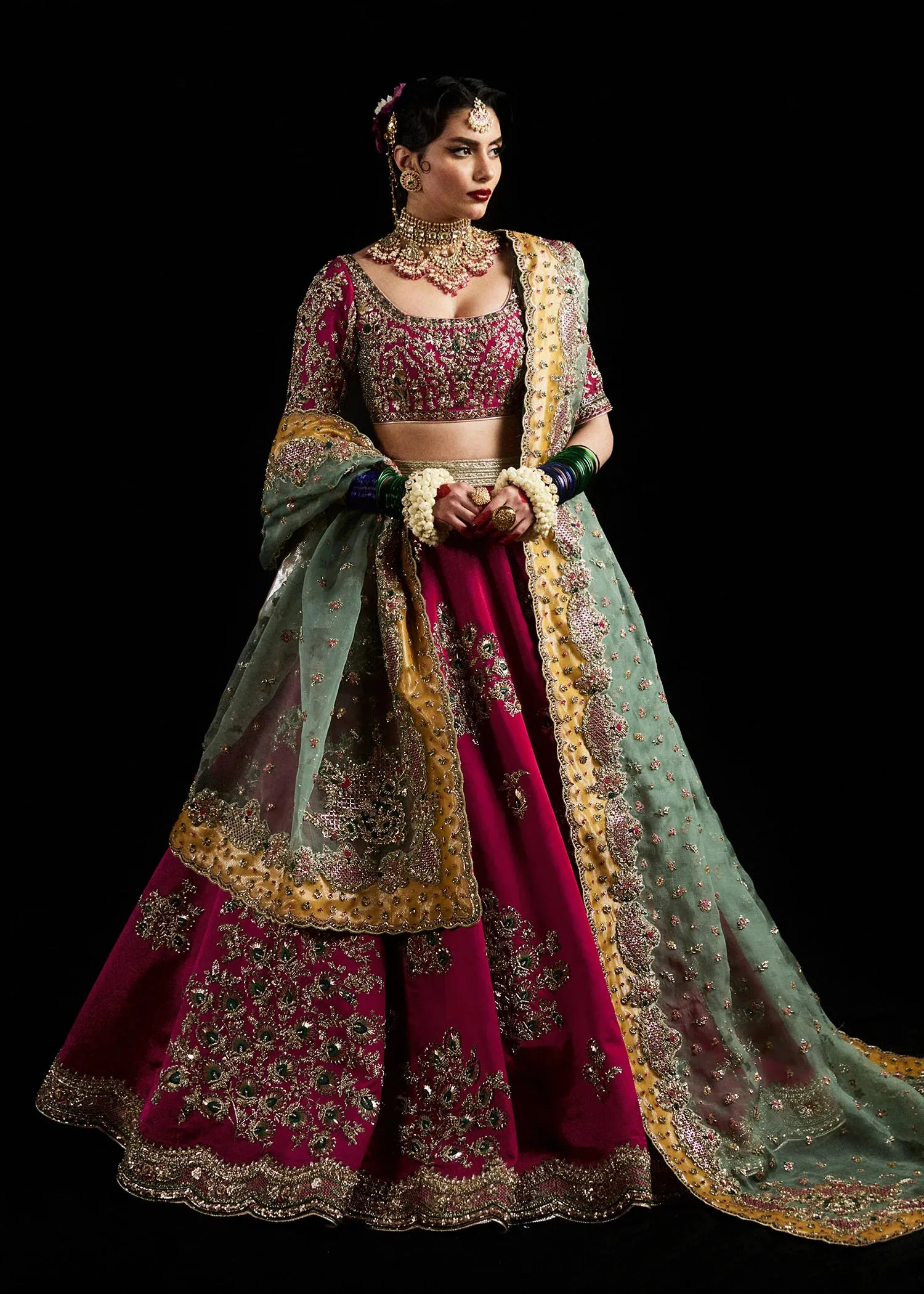 Hussain Rehar Wedding Festive Luxury Raw Silk Hand Made Collection LAAL