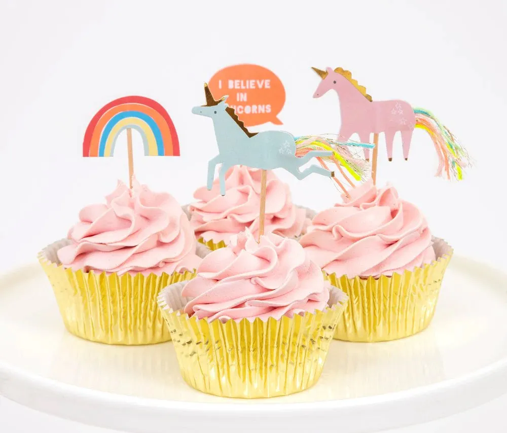 I Believe In Unicorns Cupcake Kit (set of 24 toppers)