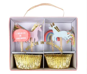 I Believe In Unicorns Cupcake Kit (set of 24 toppers)
