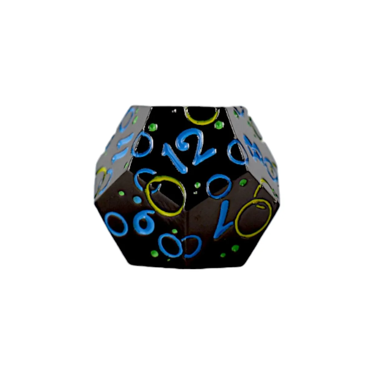 Inscripted Bubbles Neon - Metal RPG Dice Set (LPG)