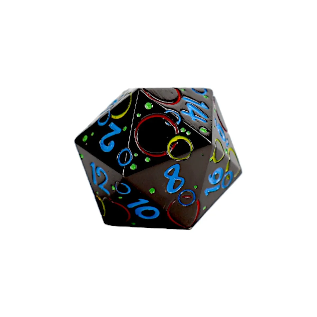 Inscripted Bubbles Neon - Metal RPG Dice Set (LPG)