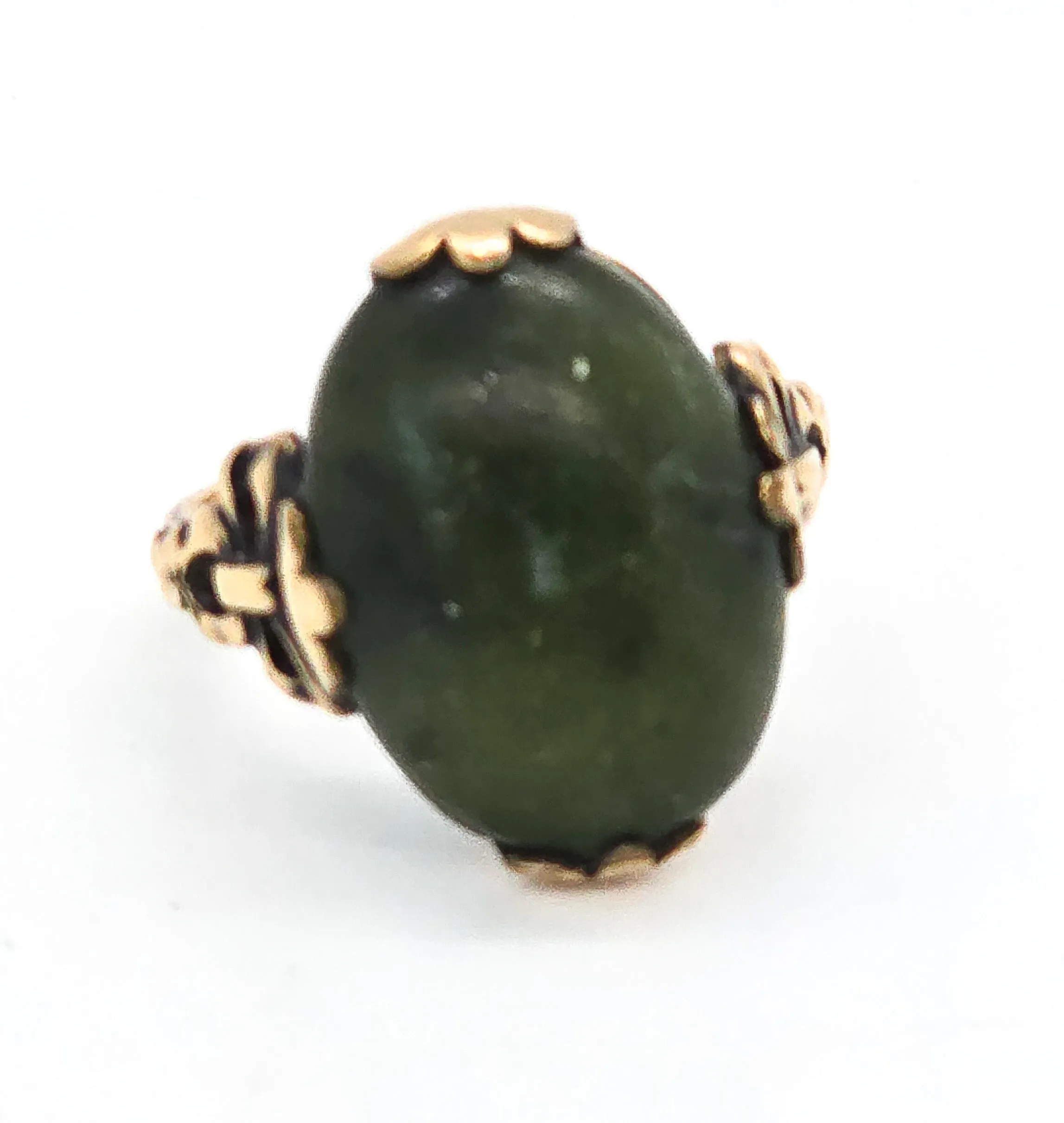 Jade Clark and Coombs antique 10k gold filled Art Deco Bow ring size 5.5