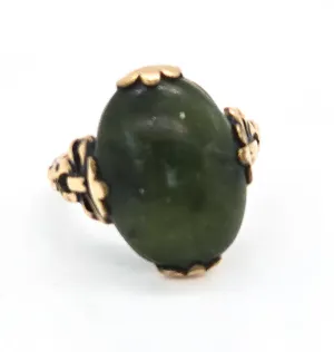 Jade Clark and Coombs antique 10k gold filled Art Deco Bow ring size 5.5