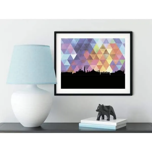 Jaipur, India geometric skyline