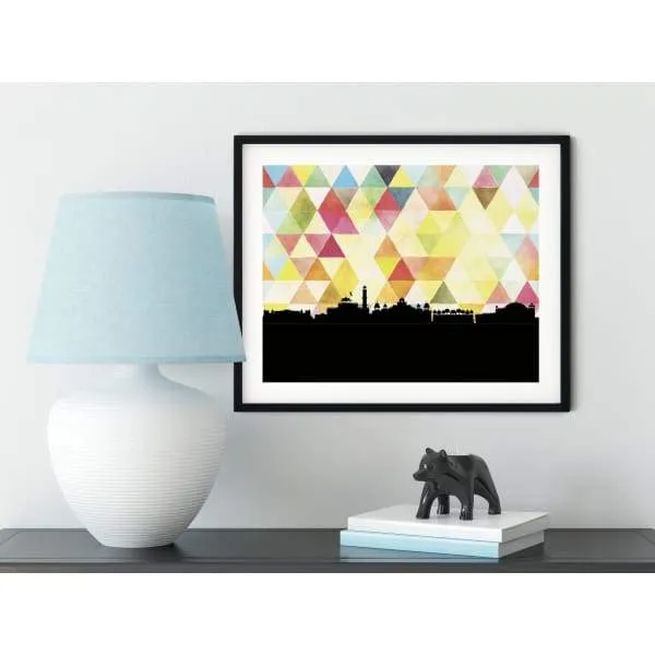 Jaipur, India geometric skyline