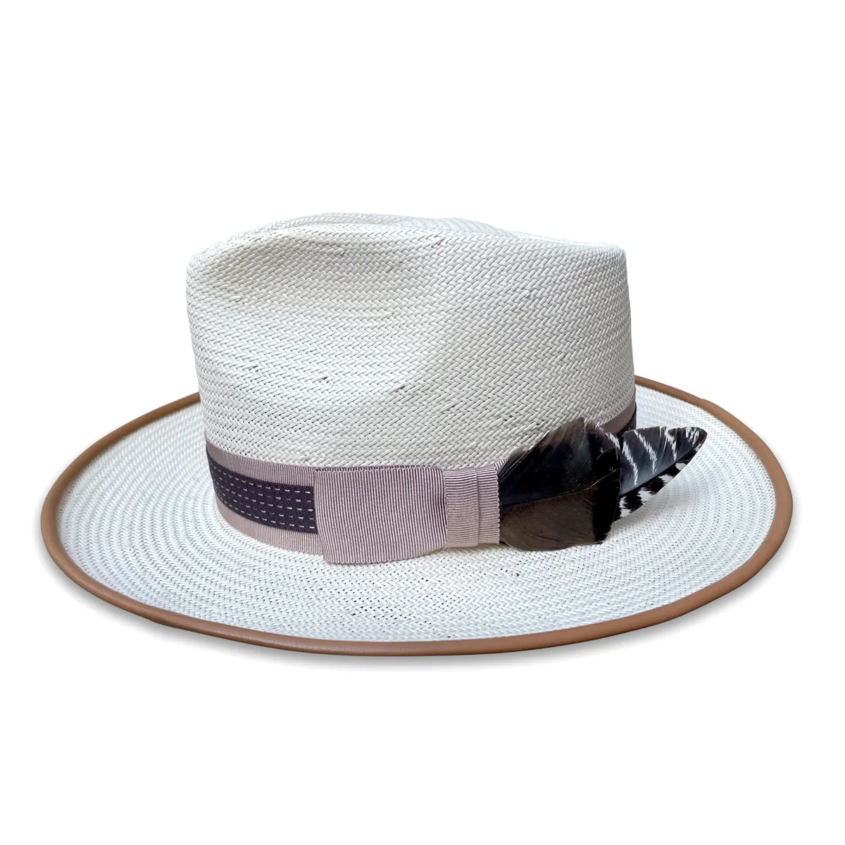Jay - Ivory Shantung Teardrop Fedora