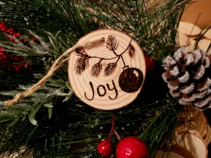 Joy Wood Ornament