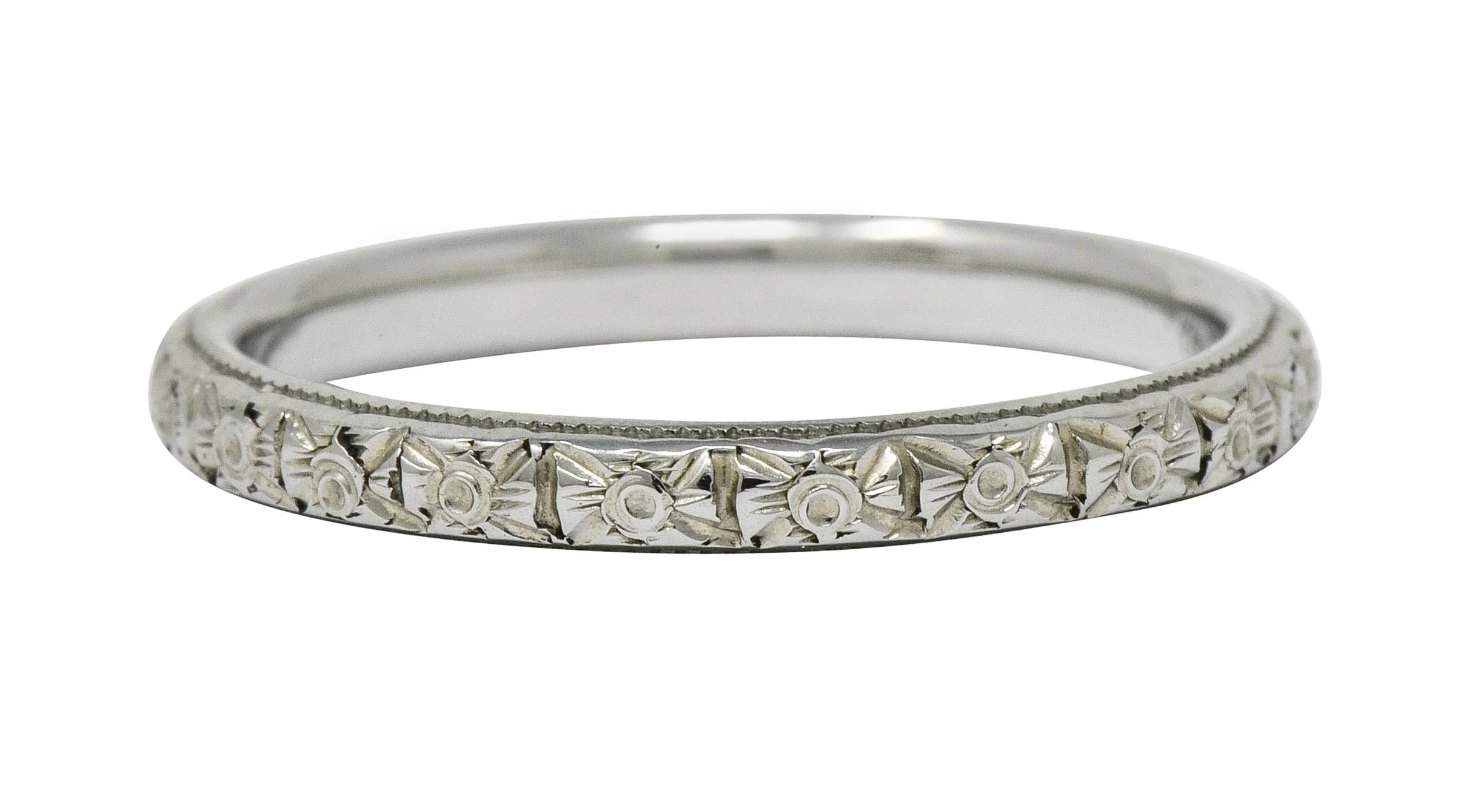 Kielty & Beard Art Deco 18 Karat Gold Wedding Band Ring