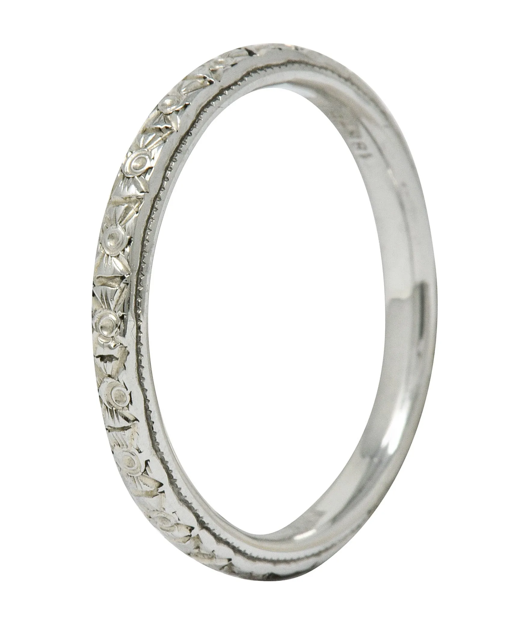 Kielty & Beard Art Deco 18 Karat Gold Wedding Band Ring