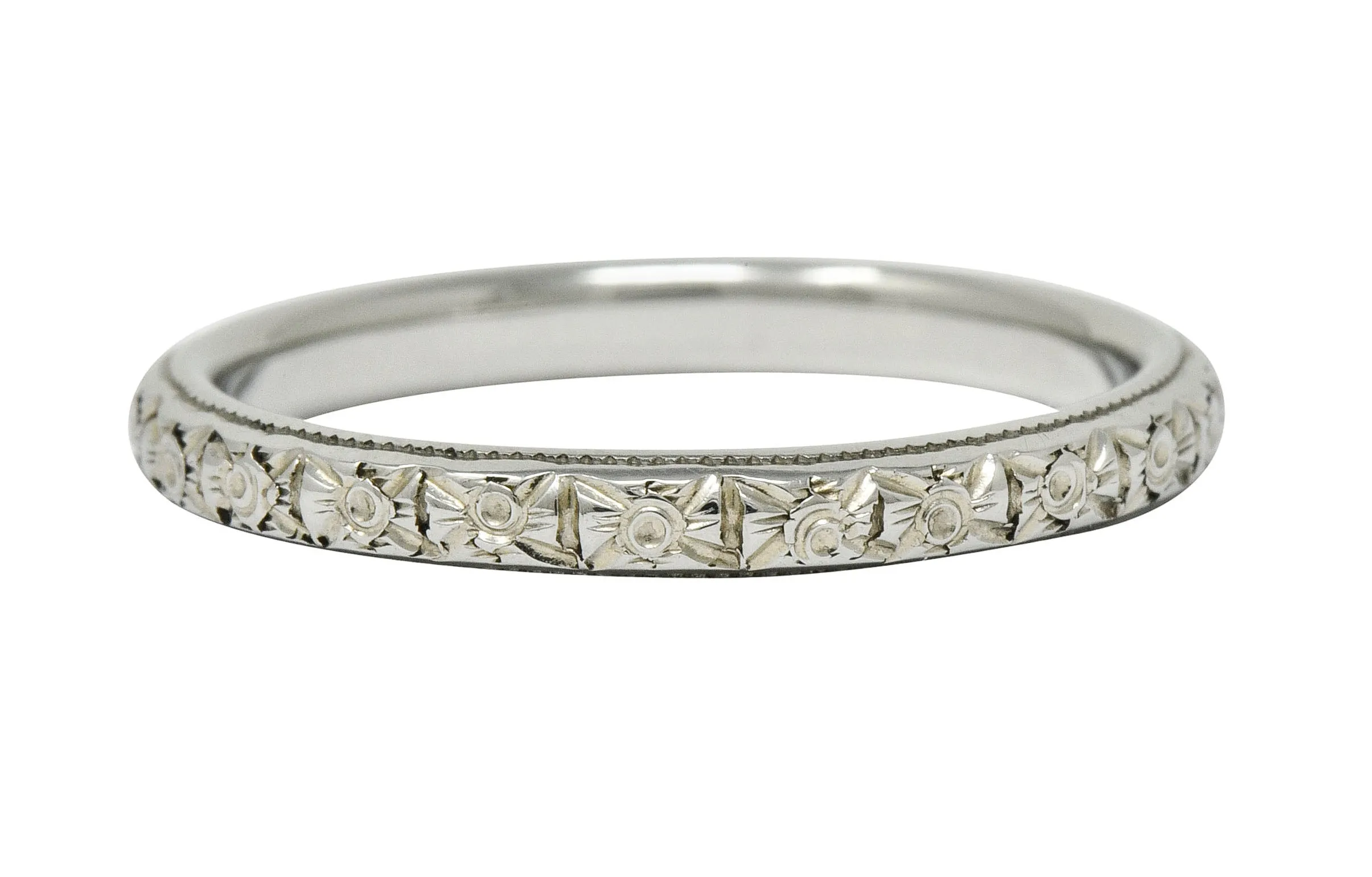 Kielty & Beard Art Deco 18 Karat Gold Wedding Band Ring