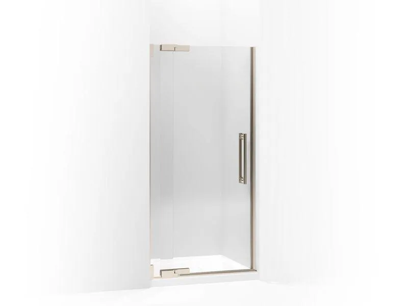 KOHLER K-705702-L Purist Pivot shower door, 72-1/4" H x 36-1/4 - 38-3/4" W, with 3/8" thick Crystal Clear glass