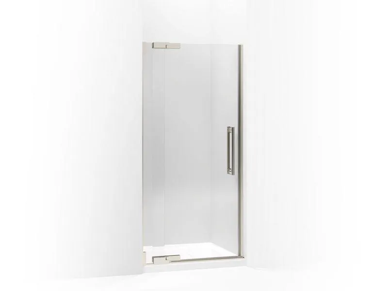 KOHLER K-705702-L Purist Pivot shower door, 72-1/4" H x 36-1/4 - 38-3/4" W, with 3/8" thick Crystal Clear glass