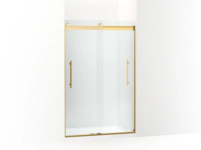 KOHLER K-706852-8L-2MB Elmbrook Frameless sliding shower door, 73-9/16" H x 44-5/8 - 47-5/8" W, with 5/16" thick Crystal Clear glass