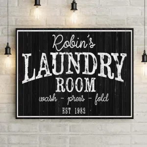 Laundry Room Personalized Premium Canvas