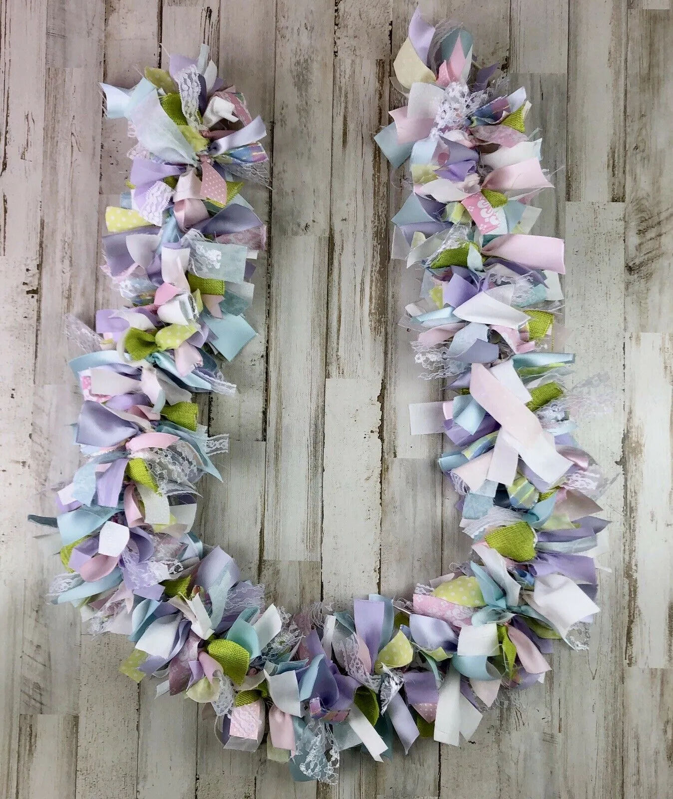 Lavender & pink cottage chic fabric garland