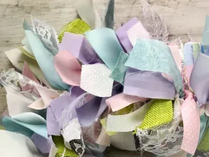 Lavender & pink cottage chic fabric garland