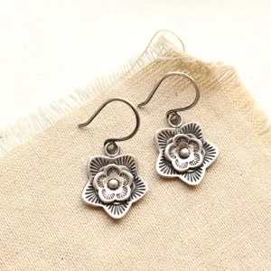 Layered Cactus Flower Earrings