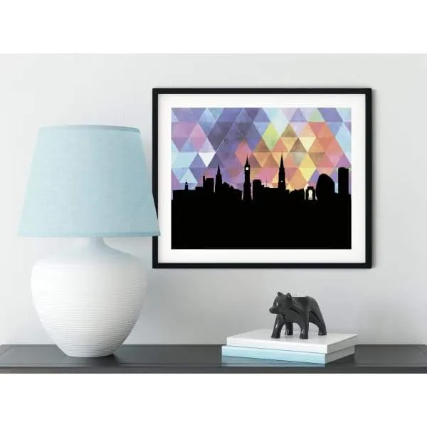 Leicester, England geometric skyline