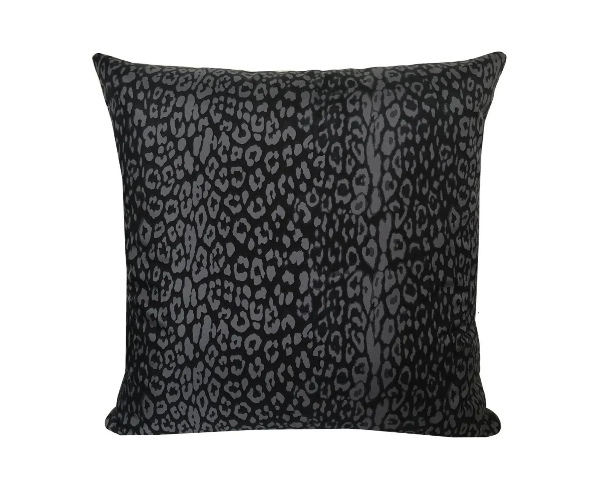 Leo Silk Leopard Pillow - Black