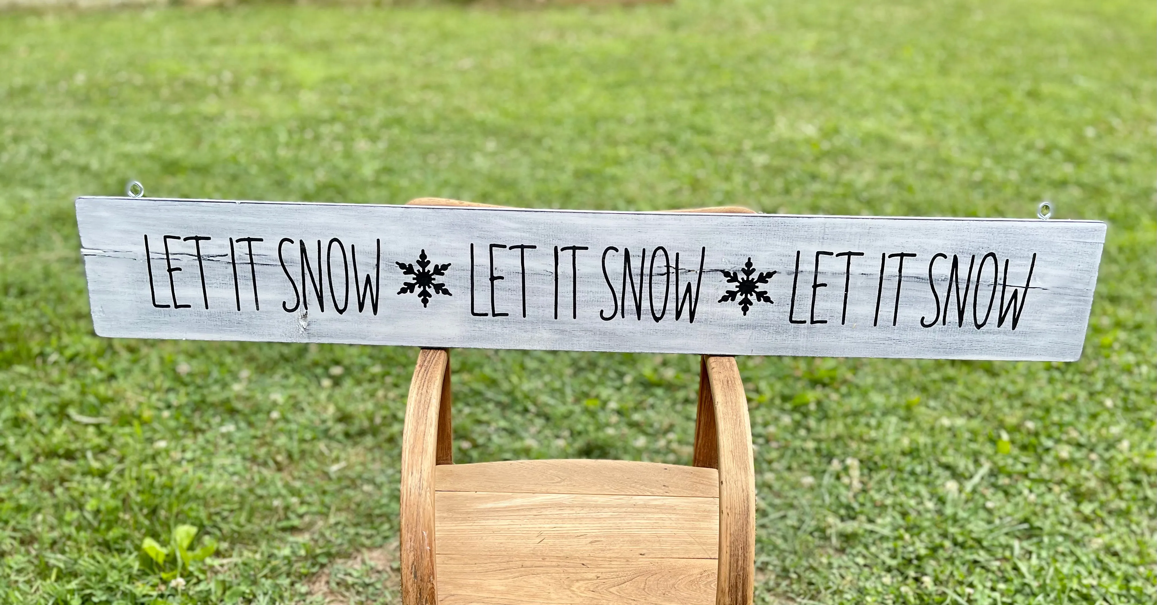 Let It Snow Wood Sign