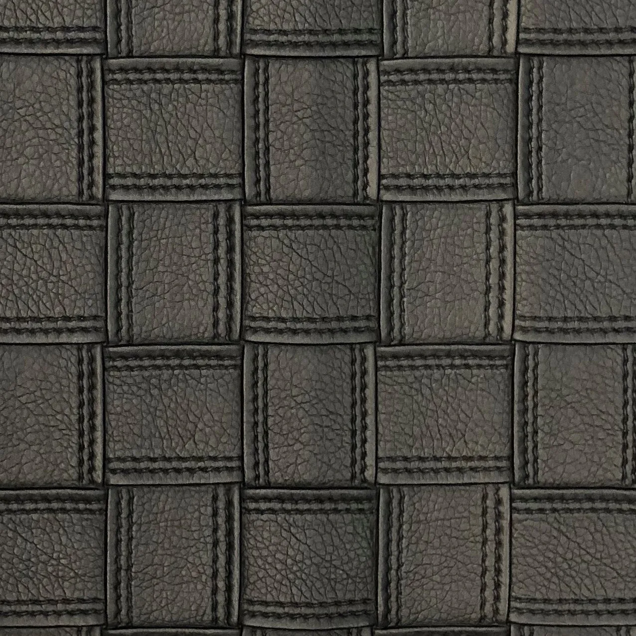 Licorice Black Artificial Leather Luxury Throw Pillow