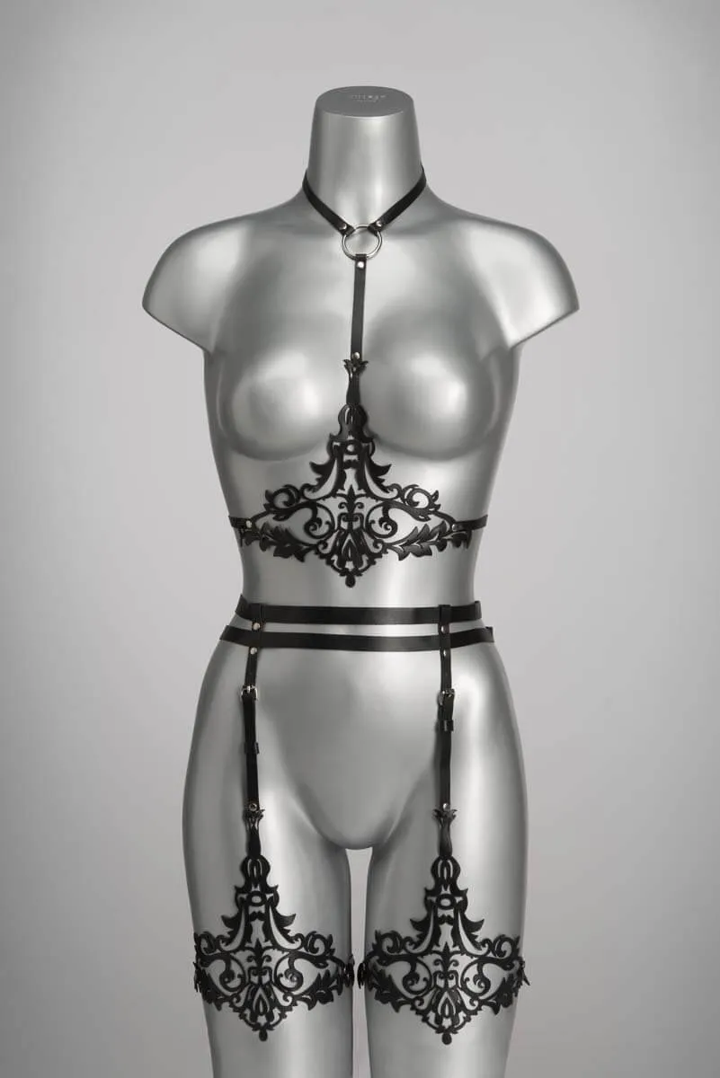 Lilly Leather Suspender Belt