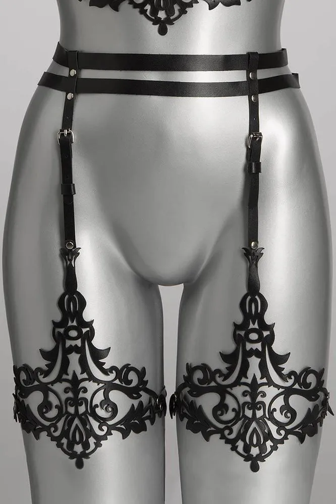 Lilly Leather Suspender Belt