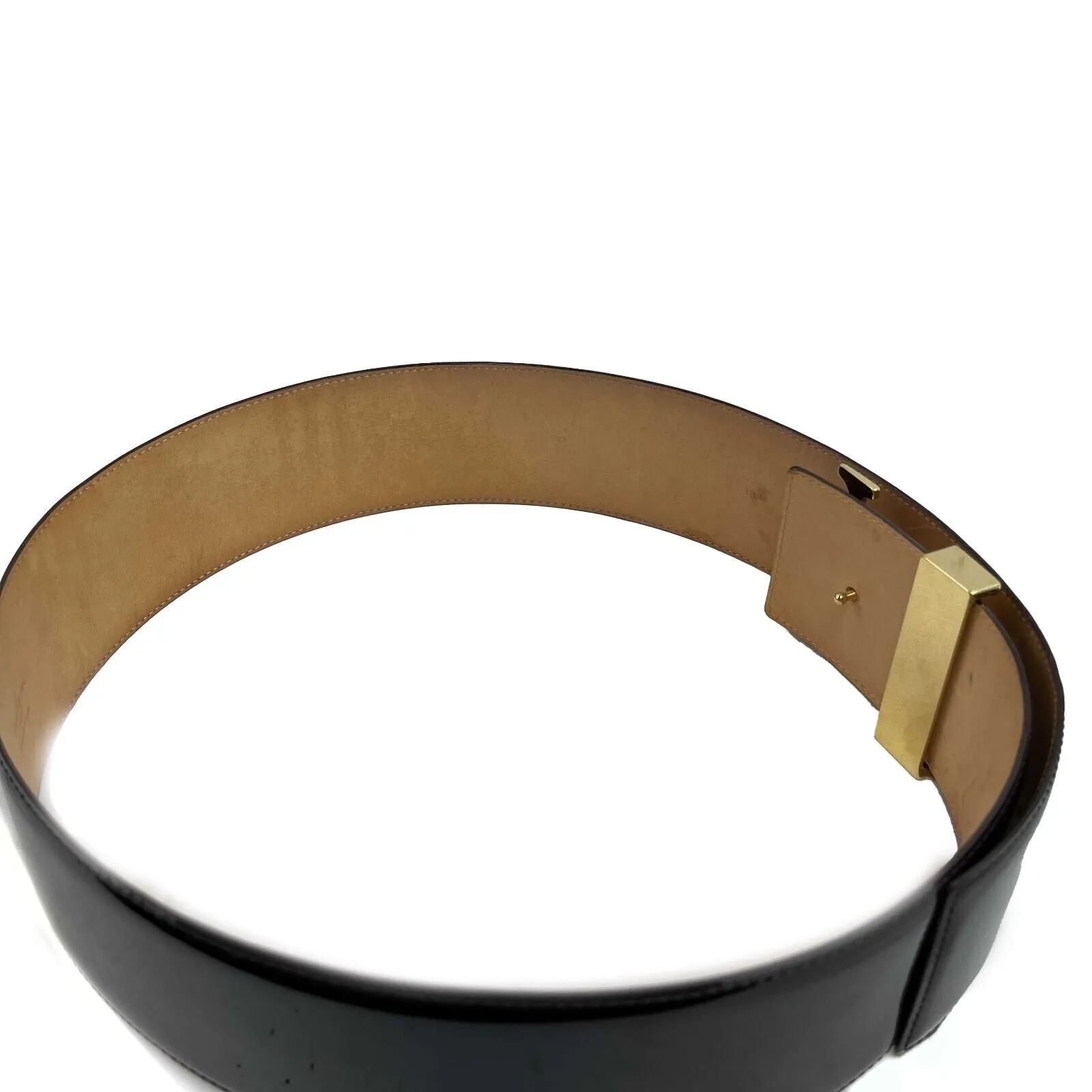 Louis Vuitton Vernis Belt LV Logo Amarante Brown 85/34