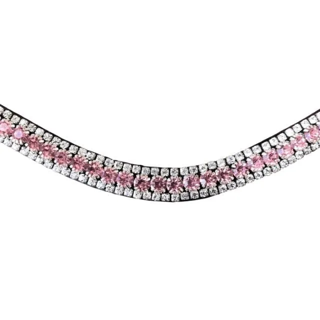 Lumiere Wave Baby Pink Crystal Browband (L9401)
