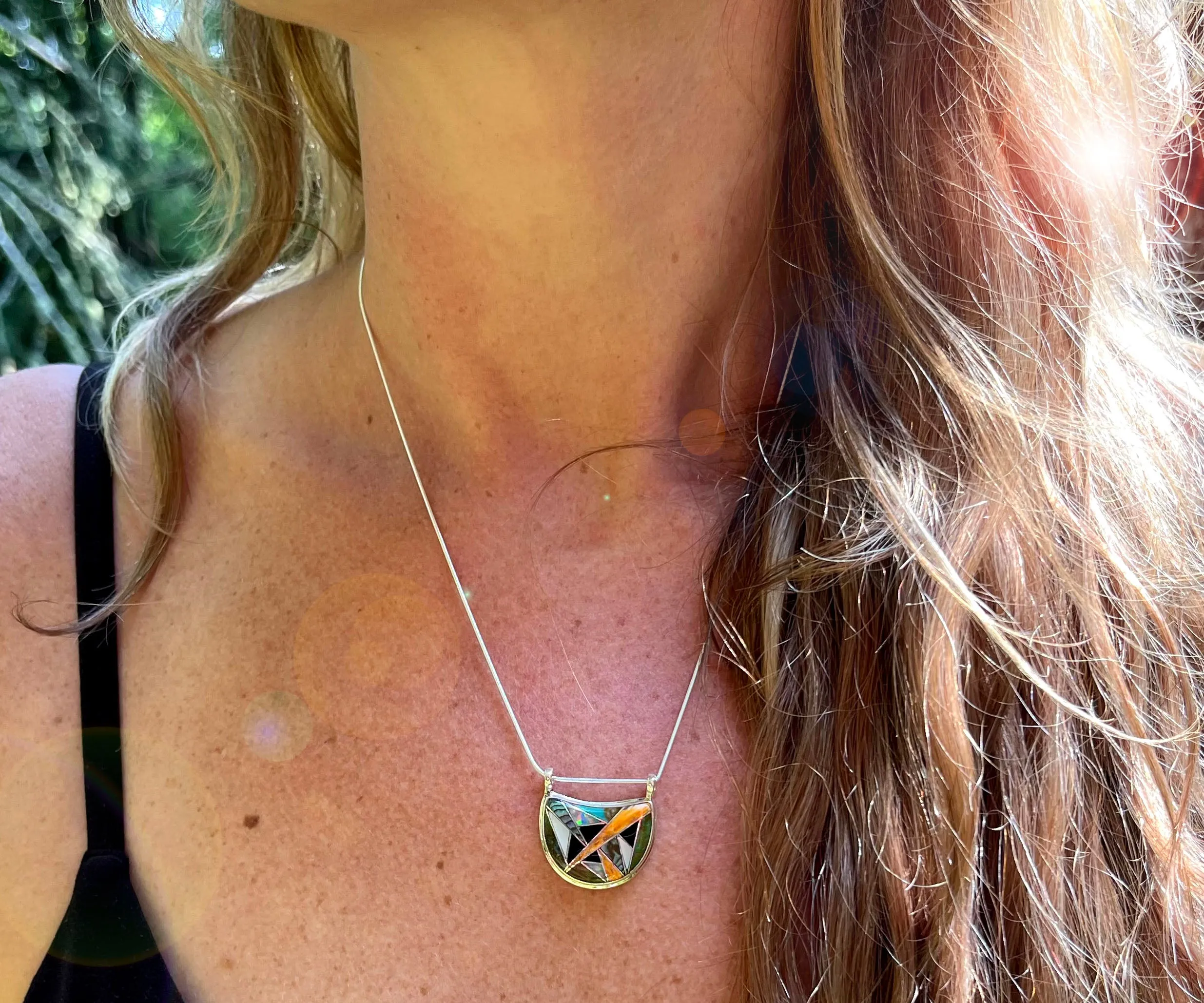Luna Mosaic Inlay Necklace
