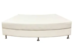 LUXURY QTR CIRCLE OTTOMAN - WHITE