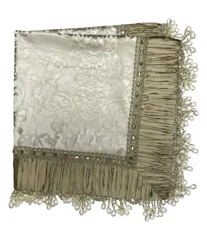 Luxury Table Throw Platinum