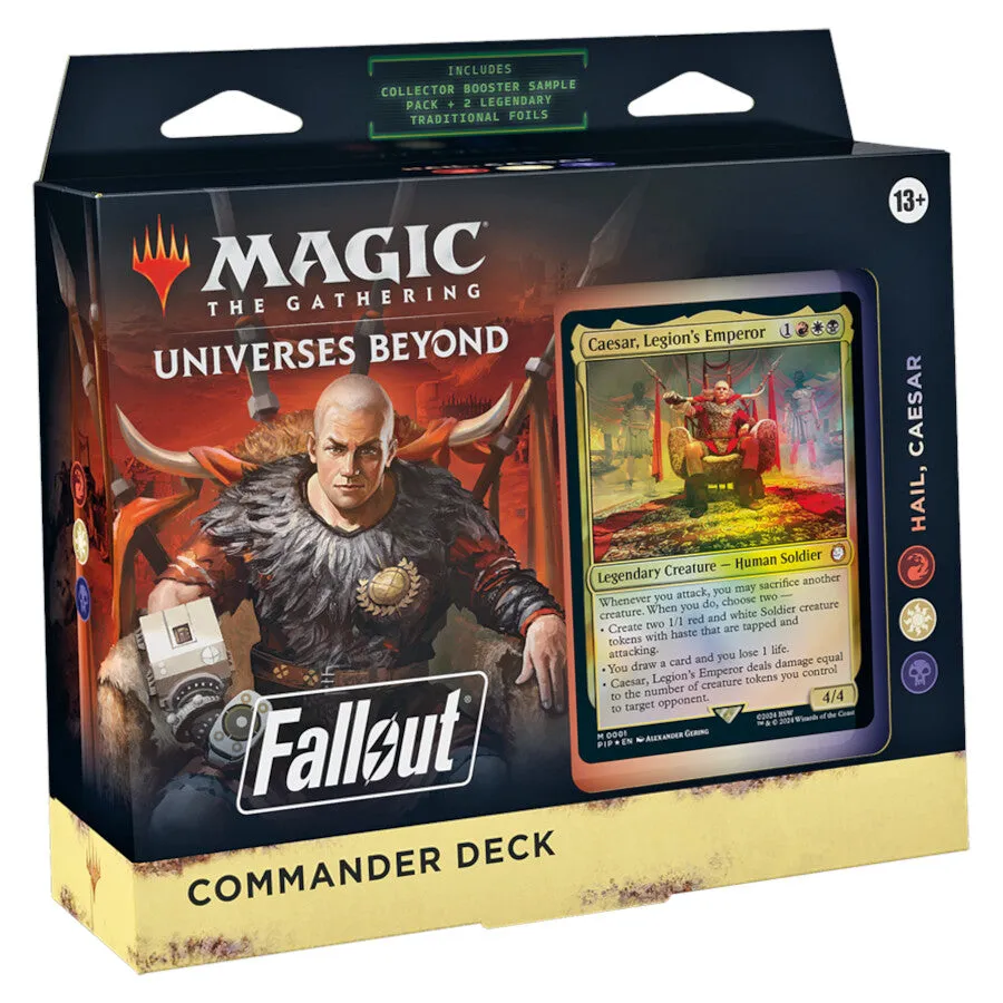 Magic: The Gathering Fallout Commander Deck - Hail, Caesar (100-Card Deck, 2-Card Collector Booster Sample Pack   Accessories)